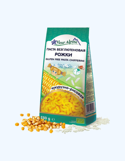 Fleur Alpine glutensiz makaron, konuslar, makkajo'xori-guruch, 250 g