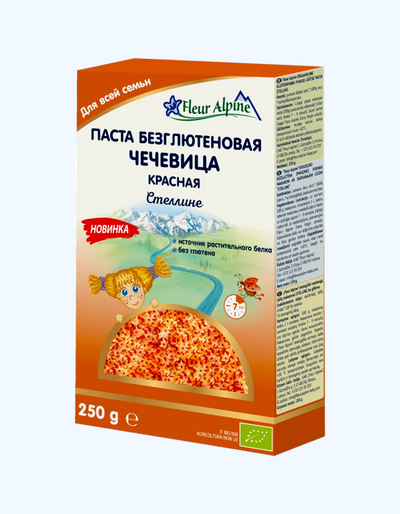 Fleur Alpine Glutensiz makaron "Yulduzlar", yasmiq, 250 g