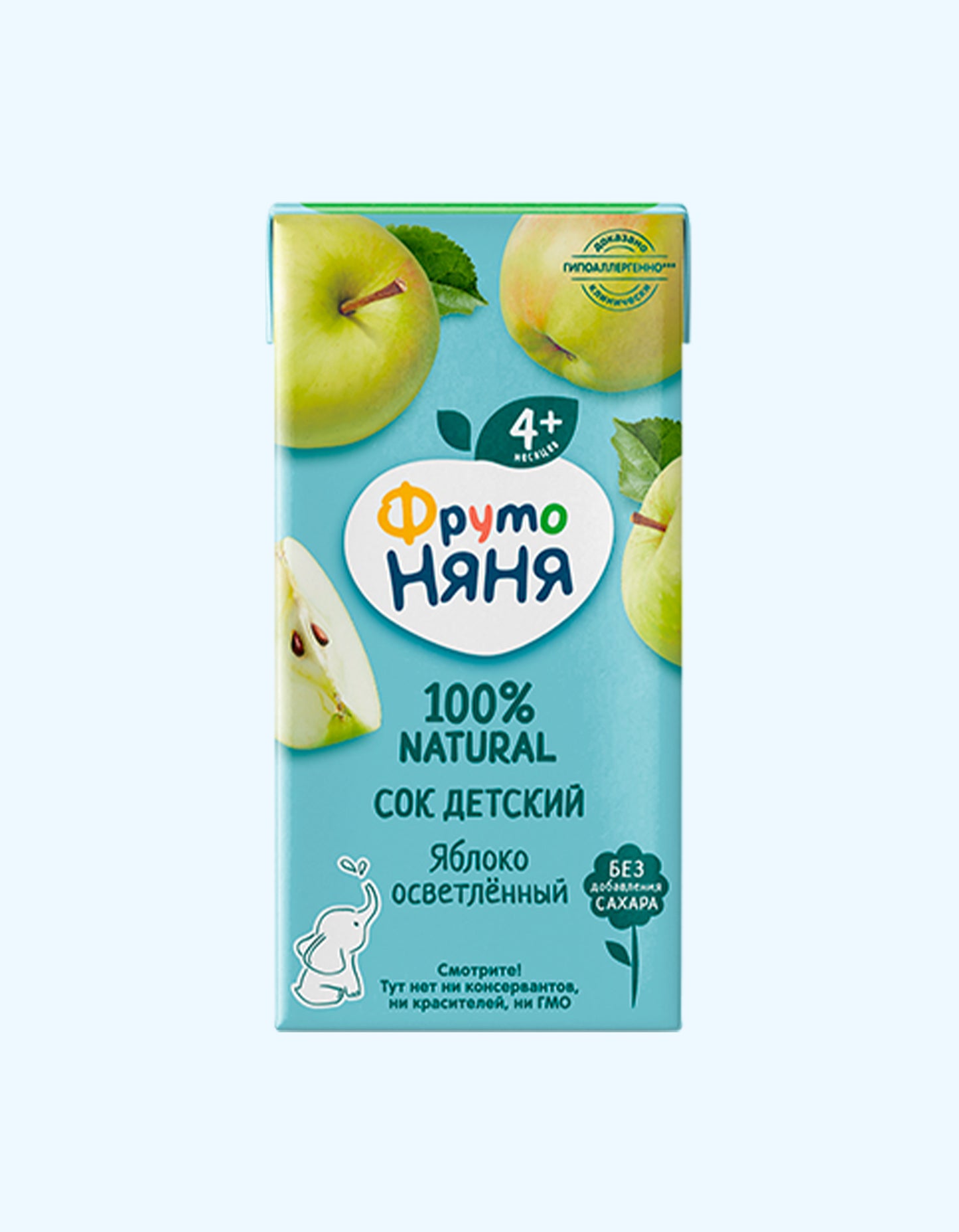 FrutoNyanya Aniqlangan olma sharbati, 4+ oy, 200 ml