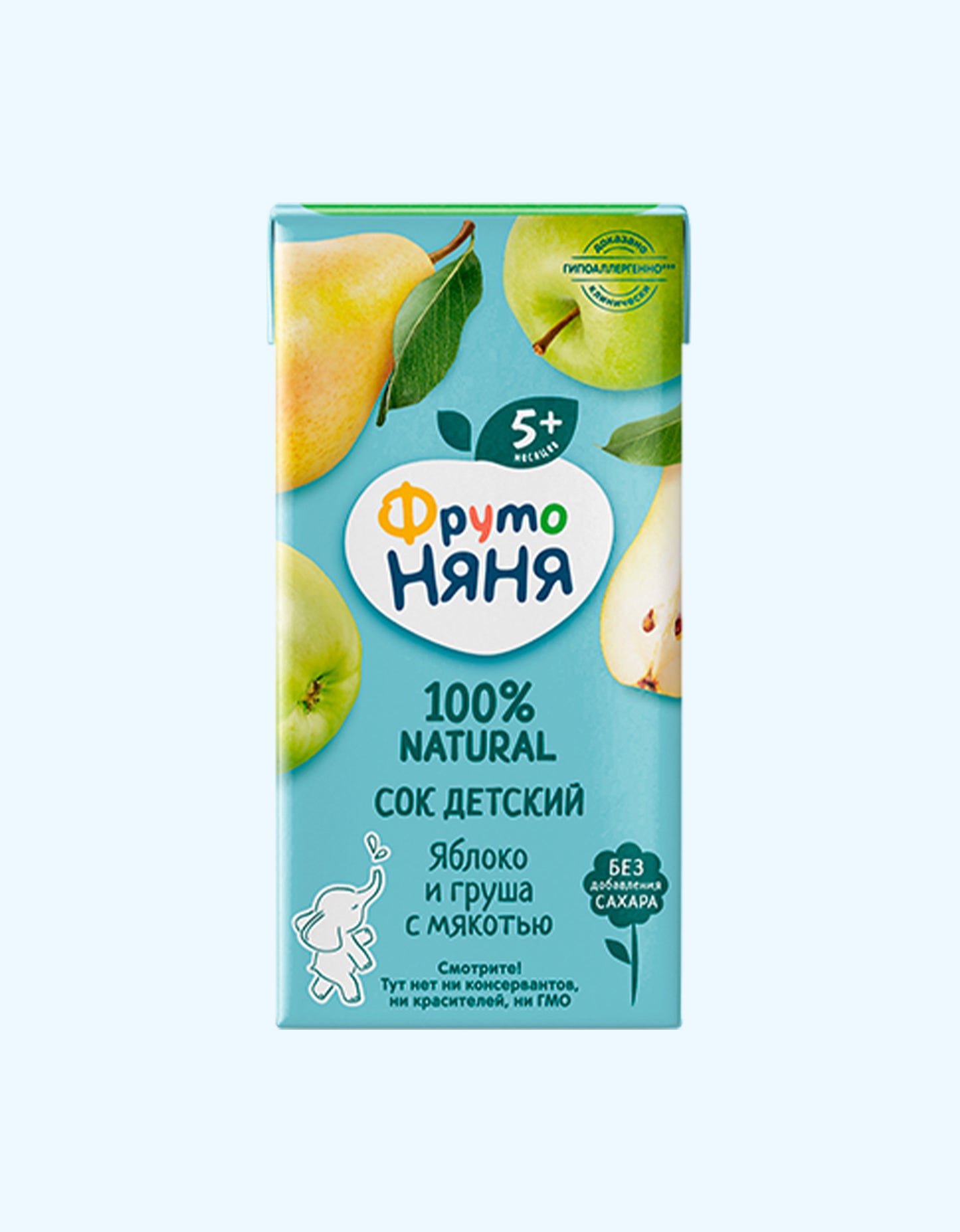 FrutoNyanya Olma-nok sharbati pulpa bilan, 5+ oy, 200 ml