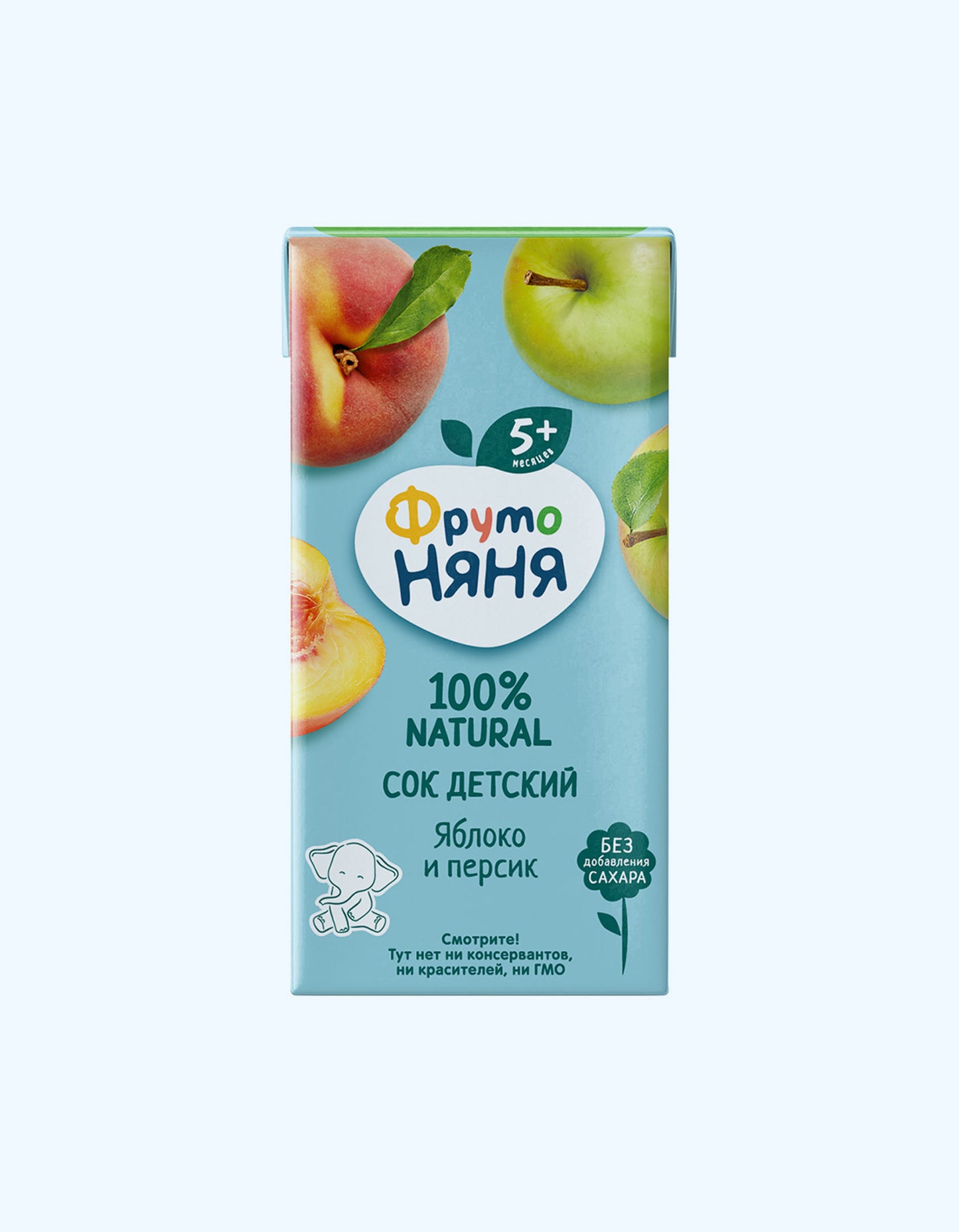 FrutoNyanya Olma-shaftoli sharbati, 5+ oy, 200 ml