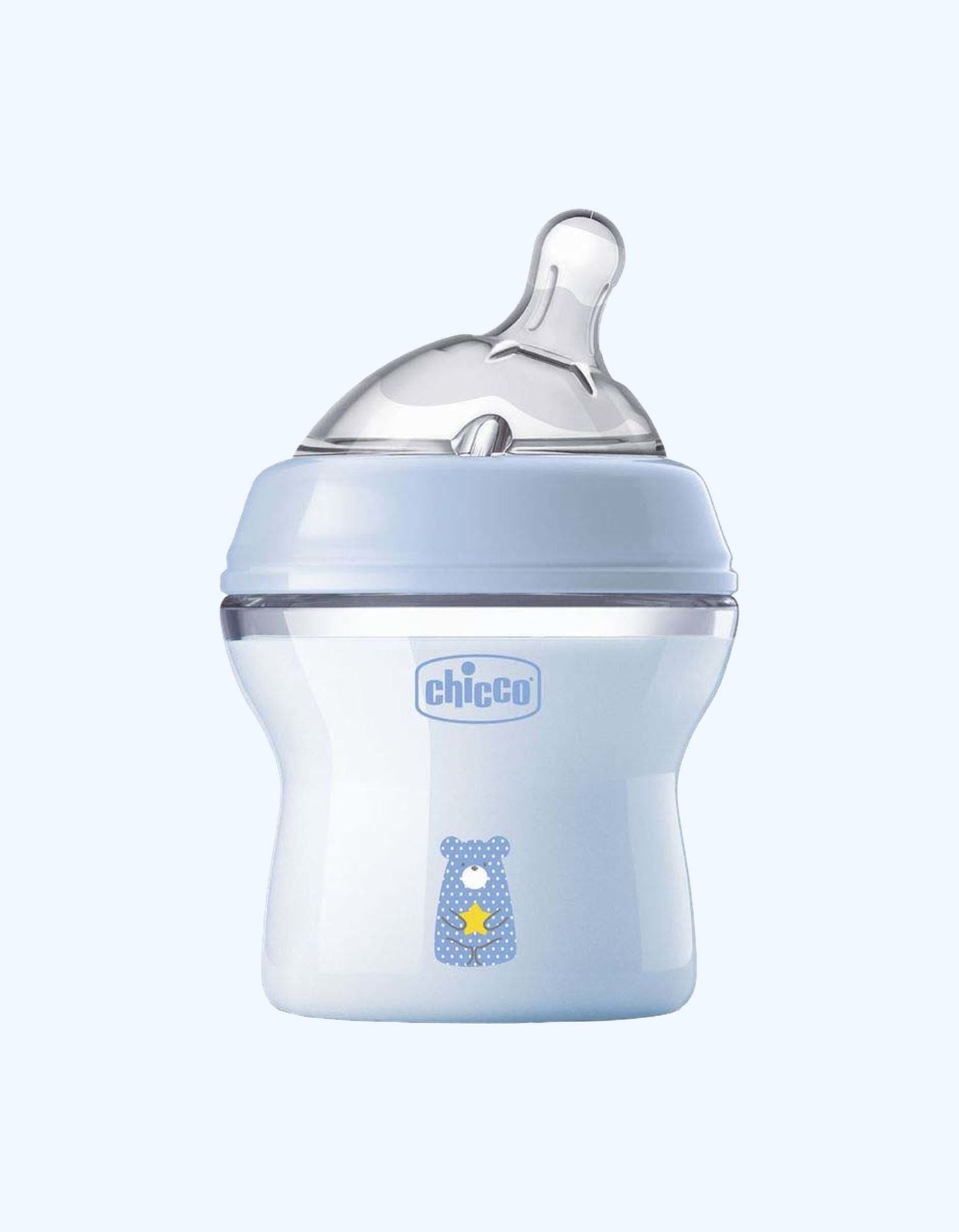 Chicco Natural Feeling Bottle, o'rtacha oqim, ko'k, 2+ oy, 250 ml