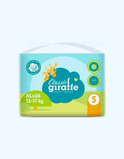 Lovular Подгузники-трусики Classic Giraffe, XL, 12-17 кг, 36 шт
