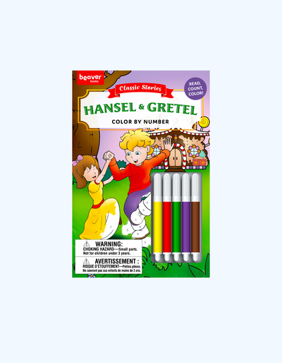 Beaver Books Раскраска по номерам с фломастерами "Hansel & Gretel"