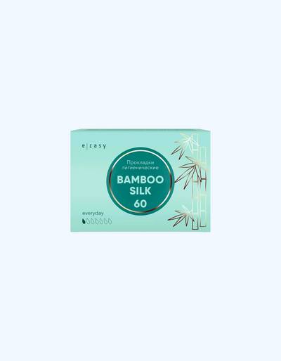 E-RASY Pads BAMBOO SILK har kuni, 60 dona