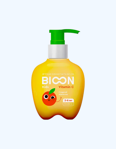 BIO ON Детская зубная паста, сладкий апельсин, с Витамином С, 24+ мес., 200 г