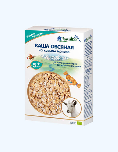 Fleur Alp pyuresi, echki suti, jo'xori uni, 5+ oy, 200 g