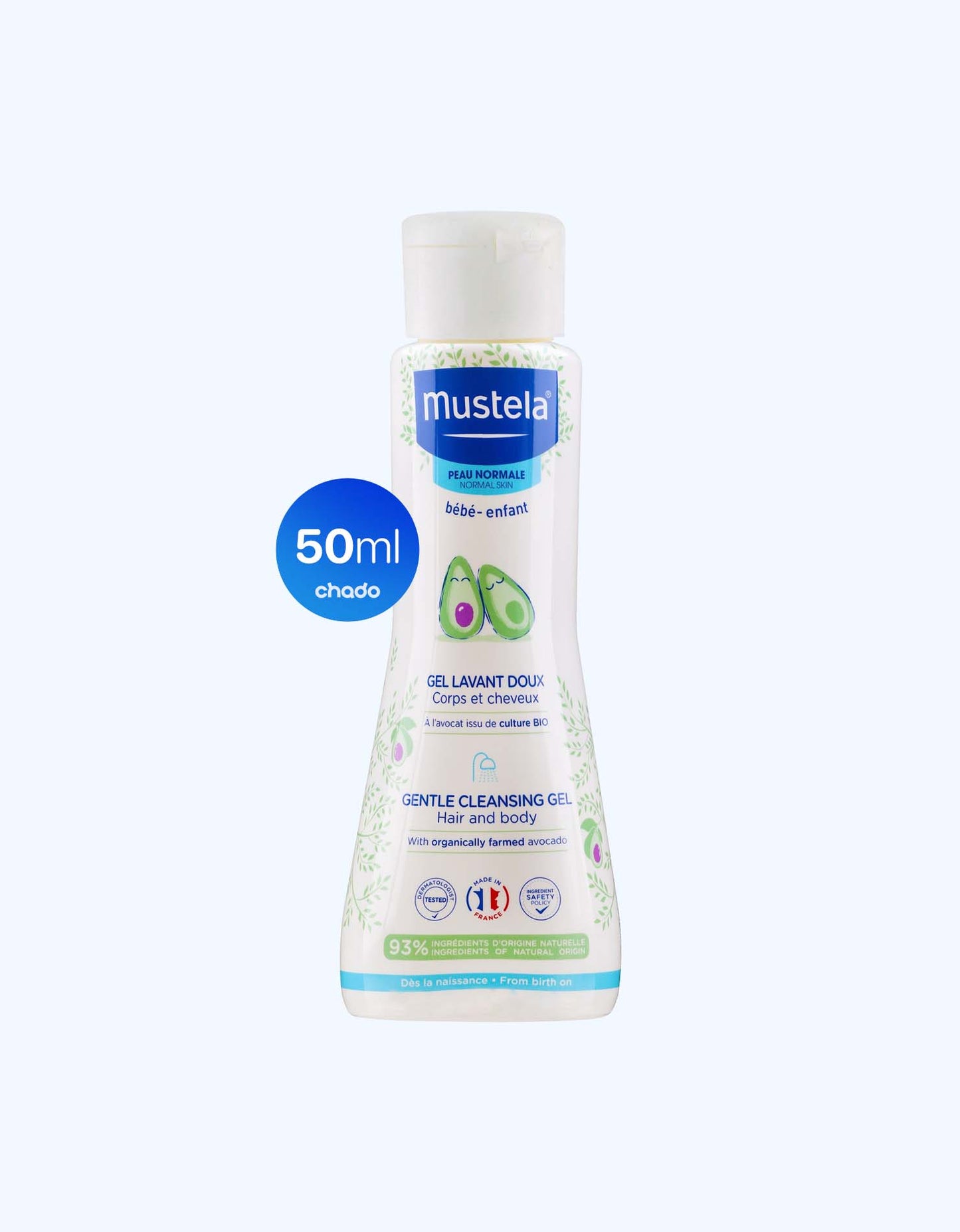 Mustela Очищающий гель для душа, нежный, 50 мл