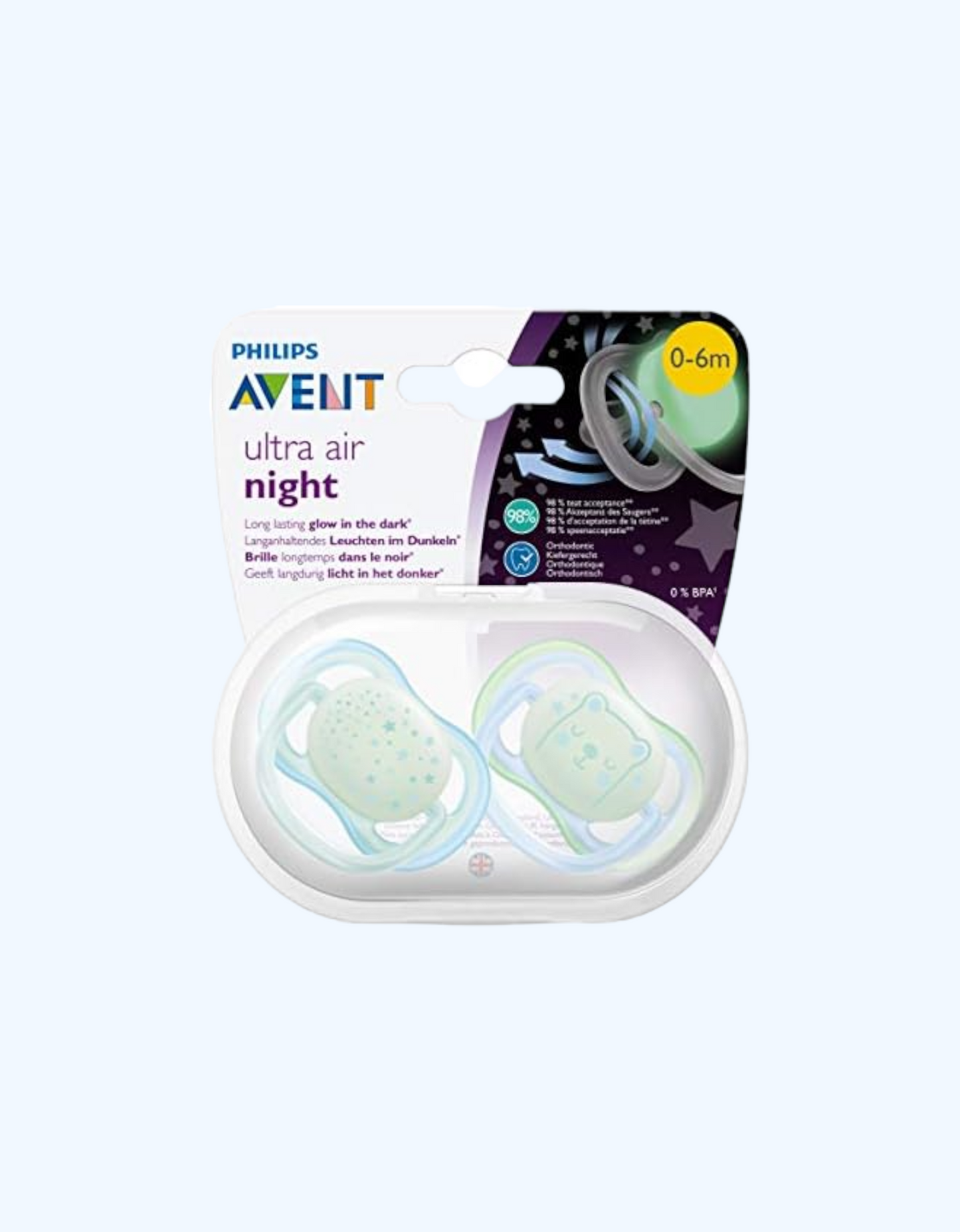Avent Night emzik Ultra Air seriyasi, 0-6 oy.