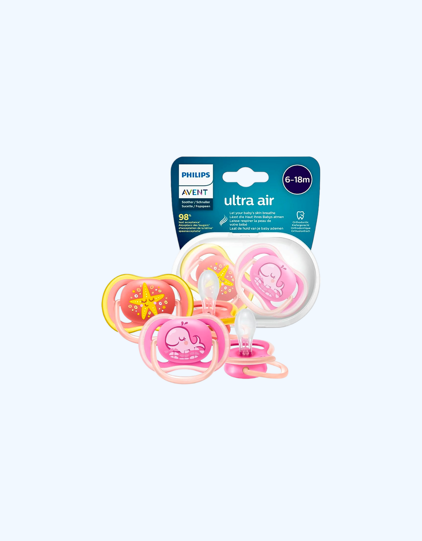 Avent Ultra Air seriyali emzik, 6-18 oy.