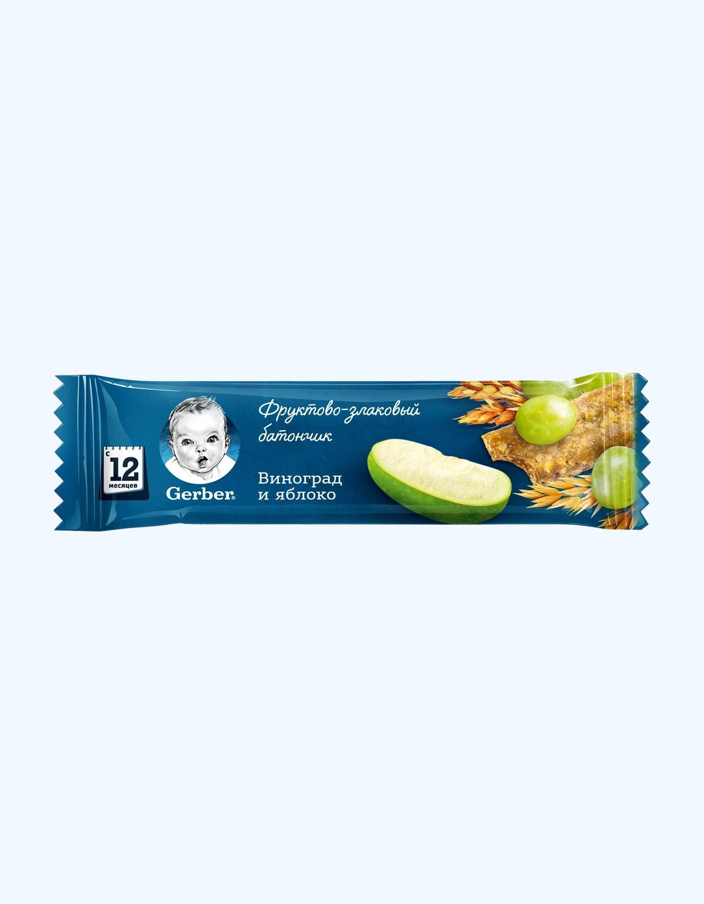 Gerber Батончик, яблоко, виноград, 12+ мес., 25 г