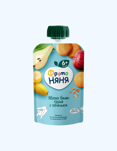 ФрутоНяня Пюре, мюсли со злаками,, 6+ мес., 90 г