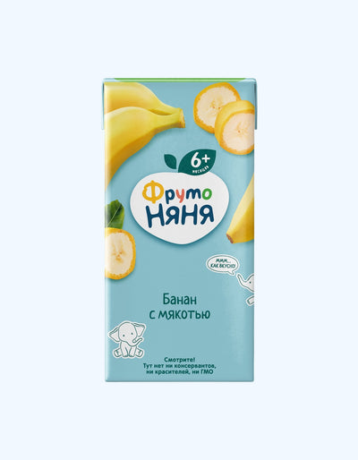 ФрутоНяня Нектар, банан с мякотью, 6+ мес., 200 мл
