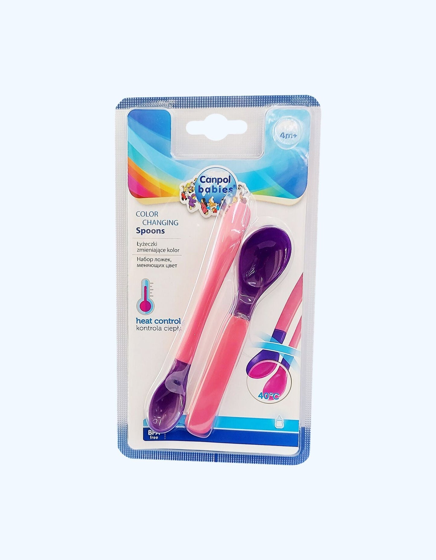 Canpol Babies Ложки меняющие цвет, без BPA, 4+ мес., 2 шт