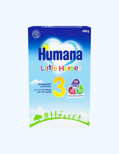 Humana 3 Little Heroes formulasi, sut, tezkor, 12+ oy, 350/600/650 g