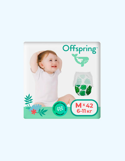 Offspring Подгузники-трусики M, 6-11 кг, Тропики, 42 шт
