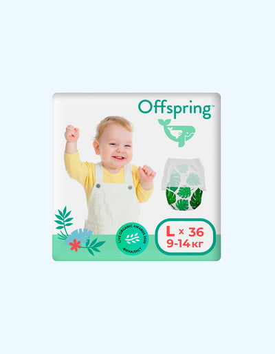 Offspring Подгузники-трусики L, 9-14 кг, Тропики, 36 шт