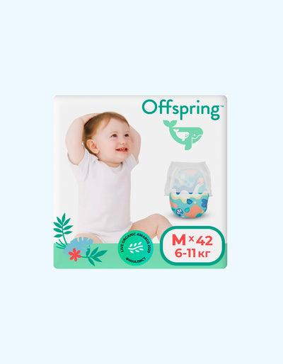 Offspring Подгузники-трусики M, 6-11 кг, Море, 42 шт