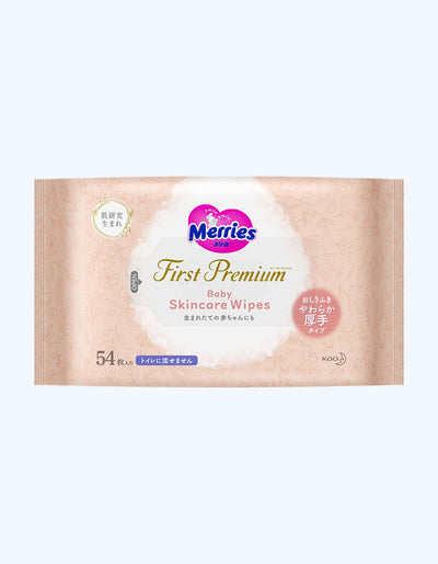 Merries First Premium Влажные салфетки, 18х12 см, 54 шт
