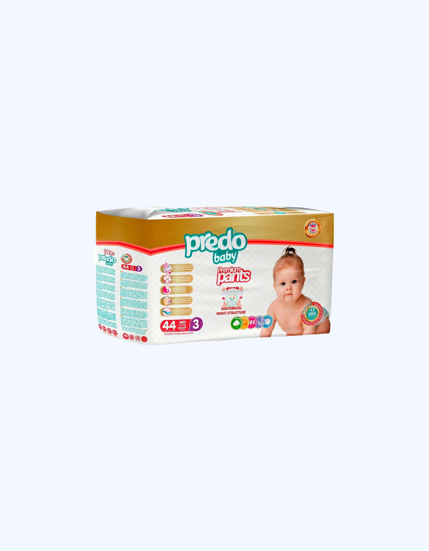 Predo Подгузиники-трусики Midi 3, 4-9 кг, 44 шт