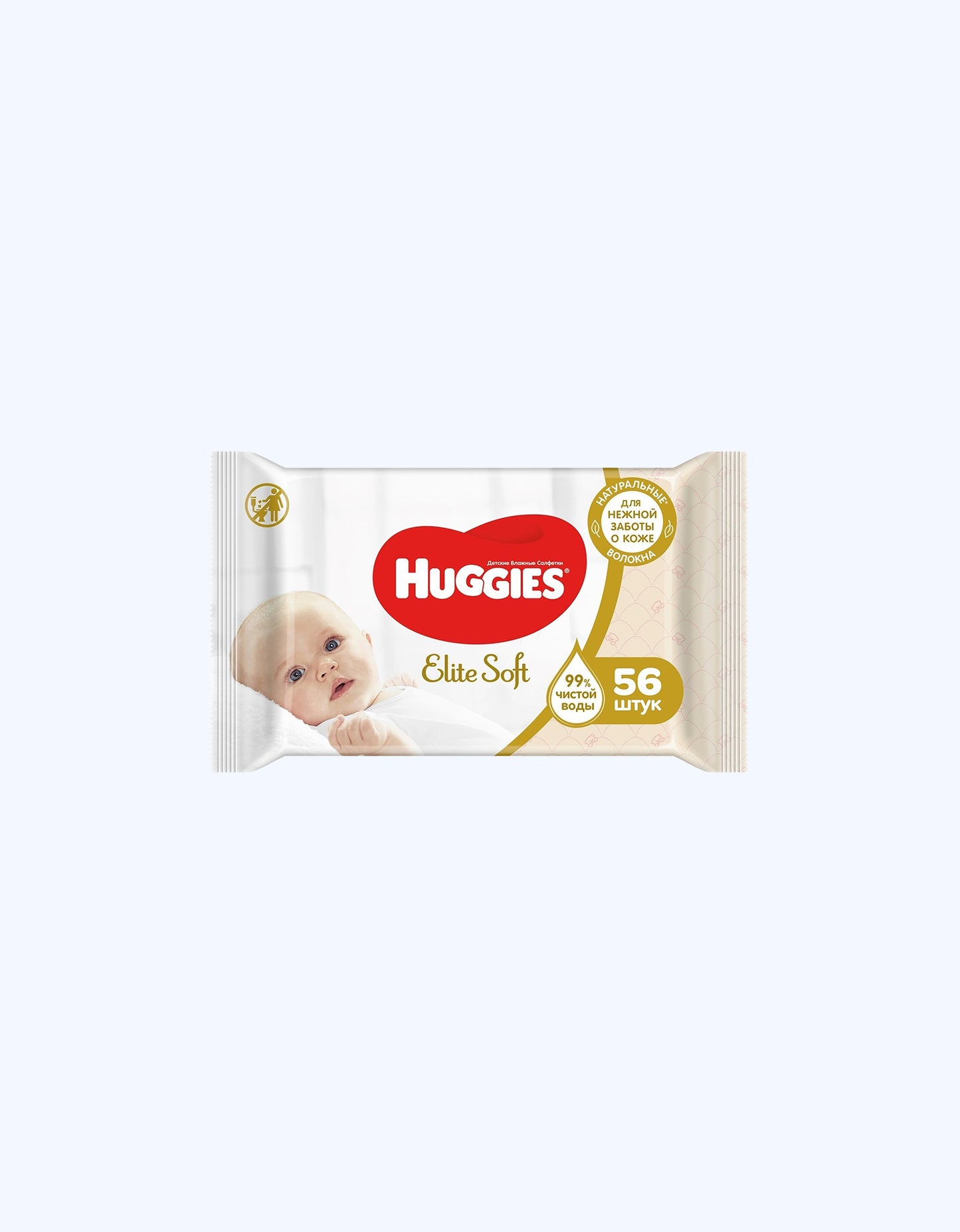 Huggies Elite yumshoq nam salfetkalar, 56 dona
