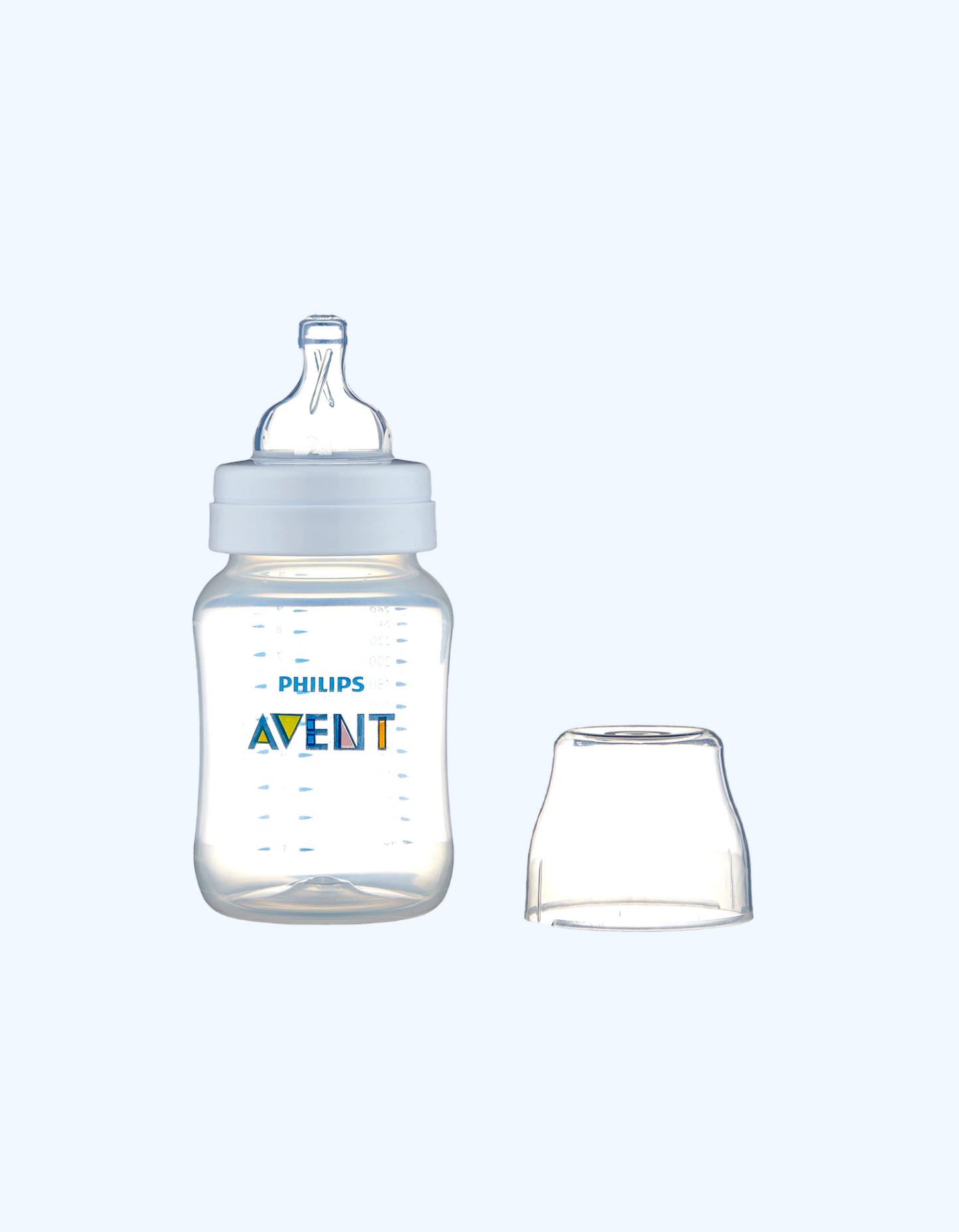 Avent Anti-kolik chaqaloq shishasi, keng bo'yin, 1+ oy, 260 ml, 2 dona.