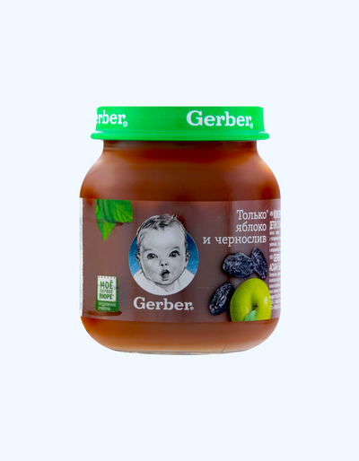 Gerber pyuresi, olma va olxo'ri, 5+ oy, 130 g