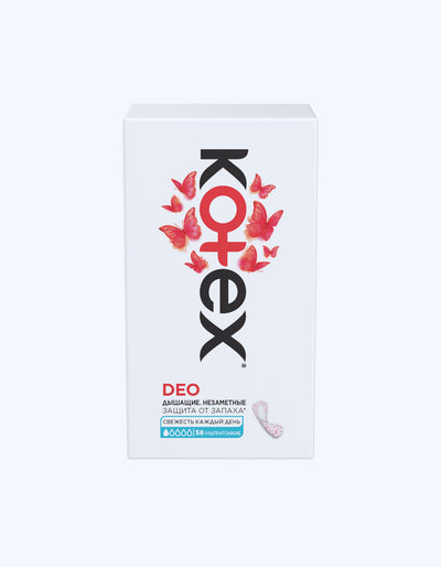 Kotex Ежедневные Ультратонкие прокладки Deo, 1 капля, 56 шт