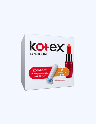 Kotex Tamponlar normal, 3 tomchi, 8 dona