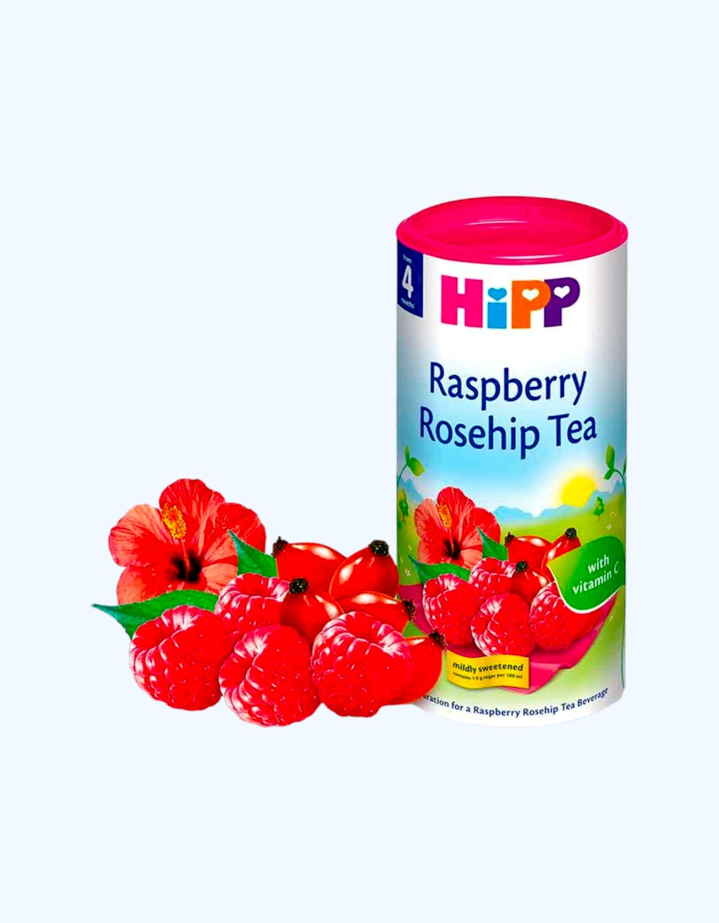 HiPP Organik choy, ahududu-kushburni, 4+ oy, 200 gr