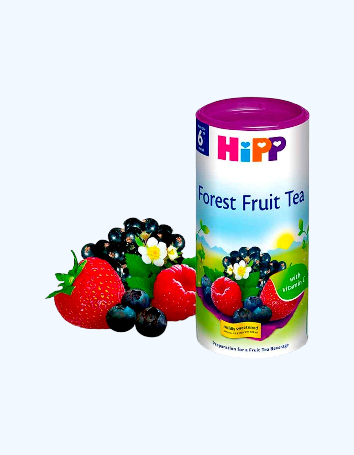 HiPP Organik choy, yovvoyi rezavorlar bilan, 6+ oy, 200 g