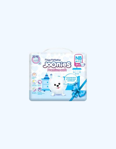 JOONIES Подгузники Premium Soft, NB (0-5 кг), 24 шт