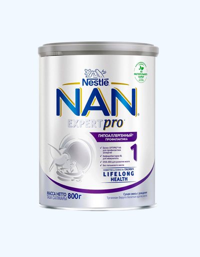 NAN 1 Expert Pro, hipoalerjenik profilaktika, tug'ilishdan boshlab, 800 g