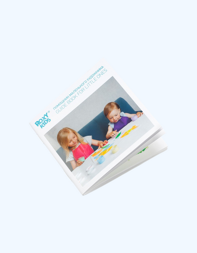 Roxy Kids Пальчиковые краски и обучающая брошюра, набор 6 цветов по 60 мл., 12+ мес.
