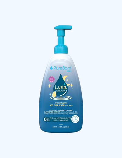 PureBorn Kids uyqudan oldin tozalovchi gel, "Luna Snooze" 500 ml