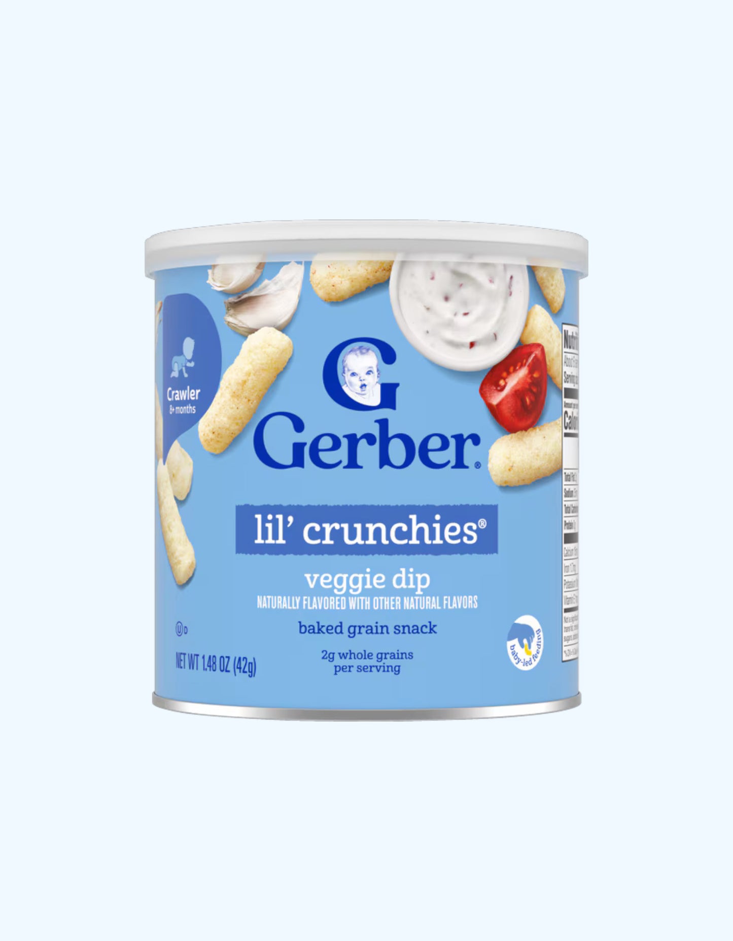 Gerber Bankalarda makkajoxori tayoqchalari, ranch sousi, 8+ oy, 42 g