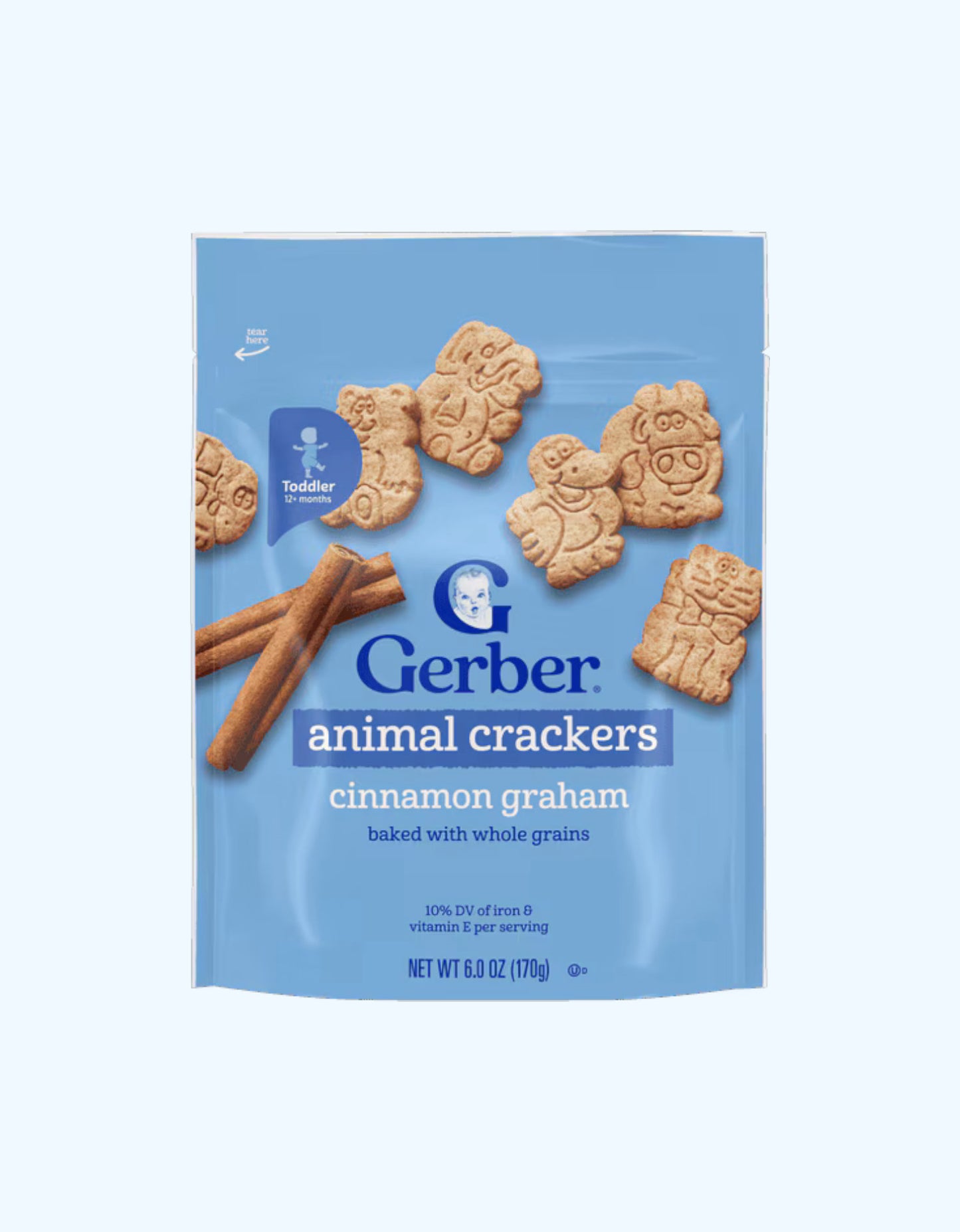 Gerber Печенье в форме животных, со вкусом корицы, 12+мес., 170 г