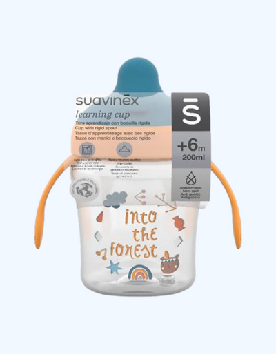 Suavinex Sippy chashka "O'rmon hikoyalari", sariq, 6+ oy, 200 ml