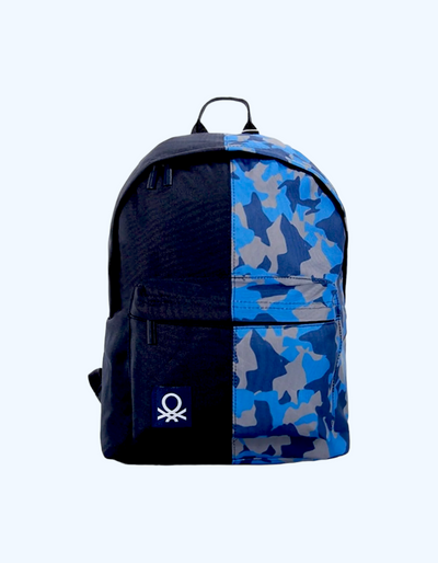 United Colors of Benetton Школьный рюкзак, тёмно-синий/камуфляж
