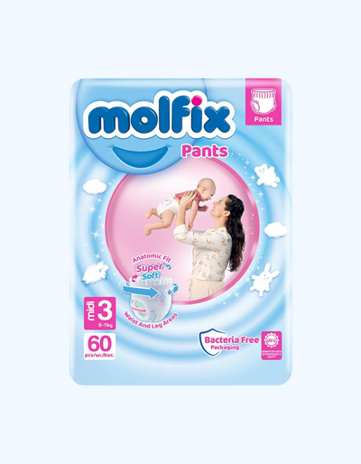 Molfix Panties 3 mini, 6-11 kg, 60 dona