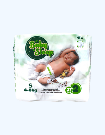 Baby Sleep 2 Подгузники, 4-8 кг, 27/62 шт