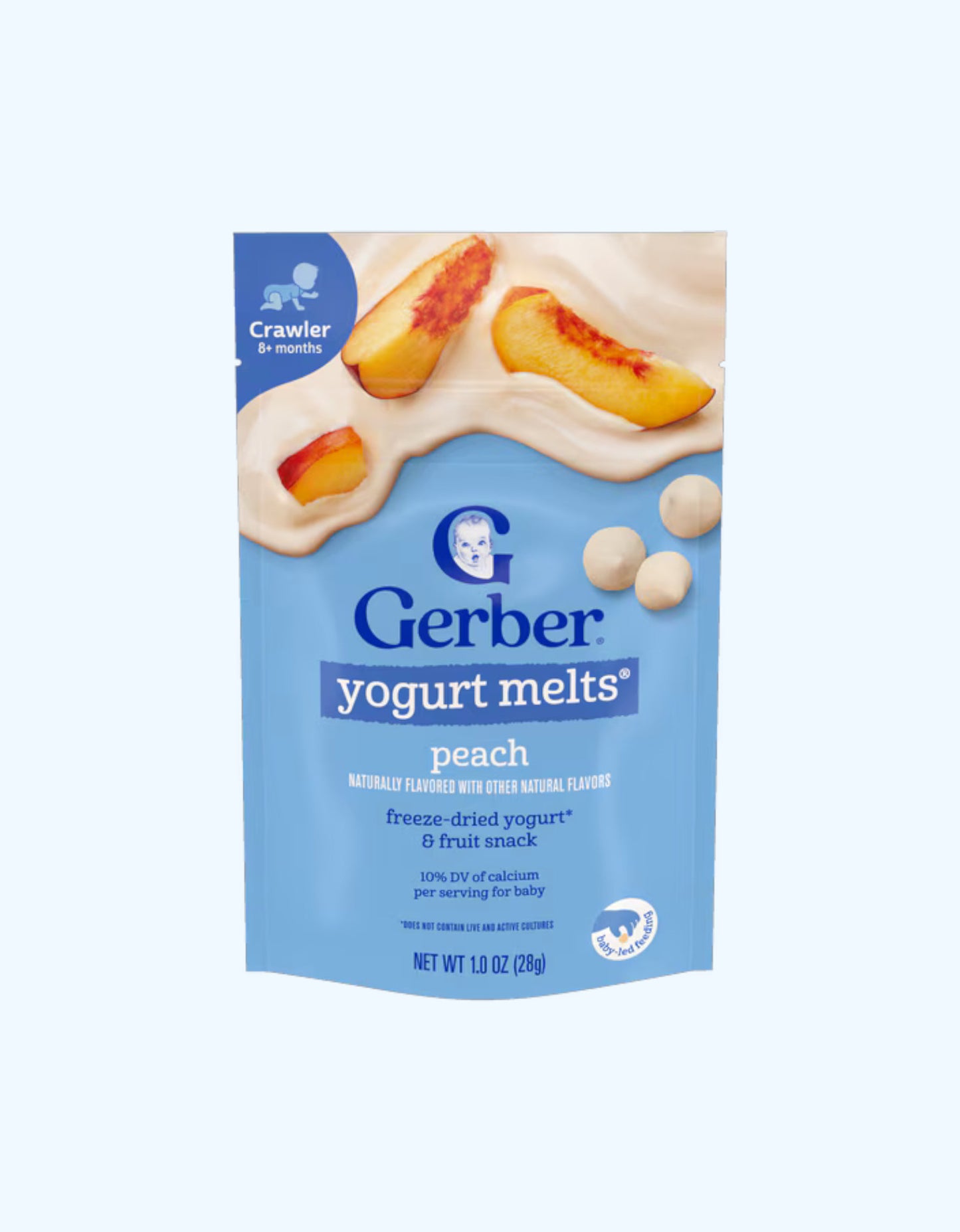 Gerber Запеченные кусочки йогурта, со вкусом персика, 8+ мес., 28 г