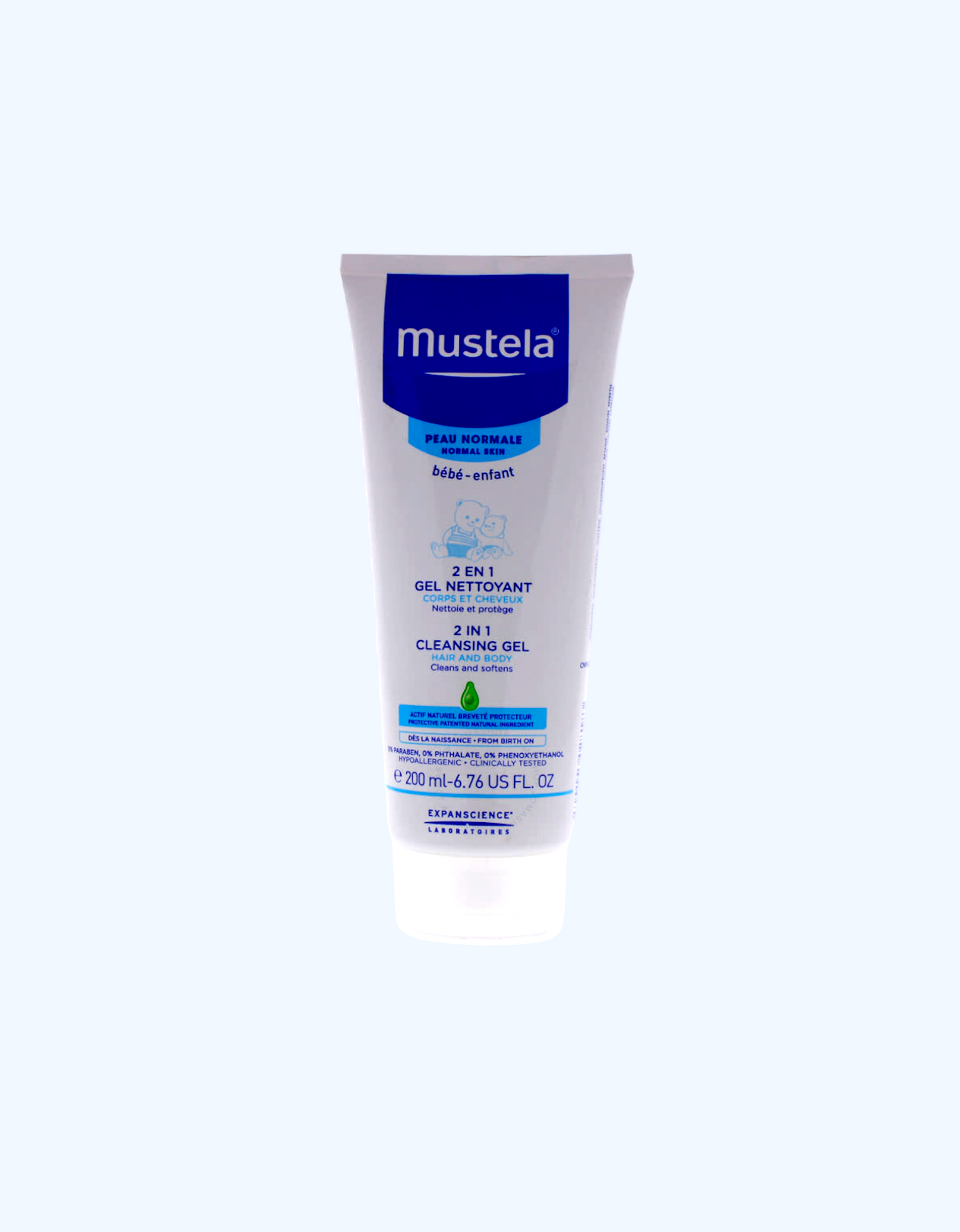 Mustela soch va tana uchun tozalovchi gel, 200 ml