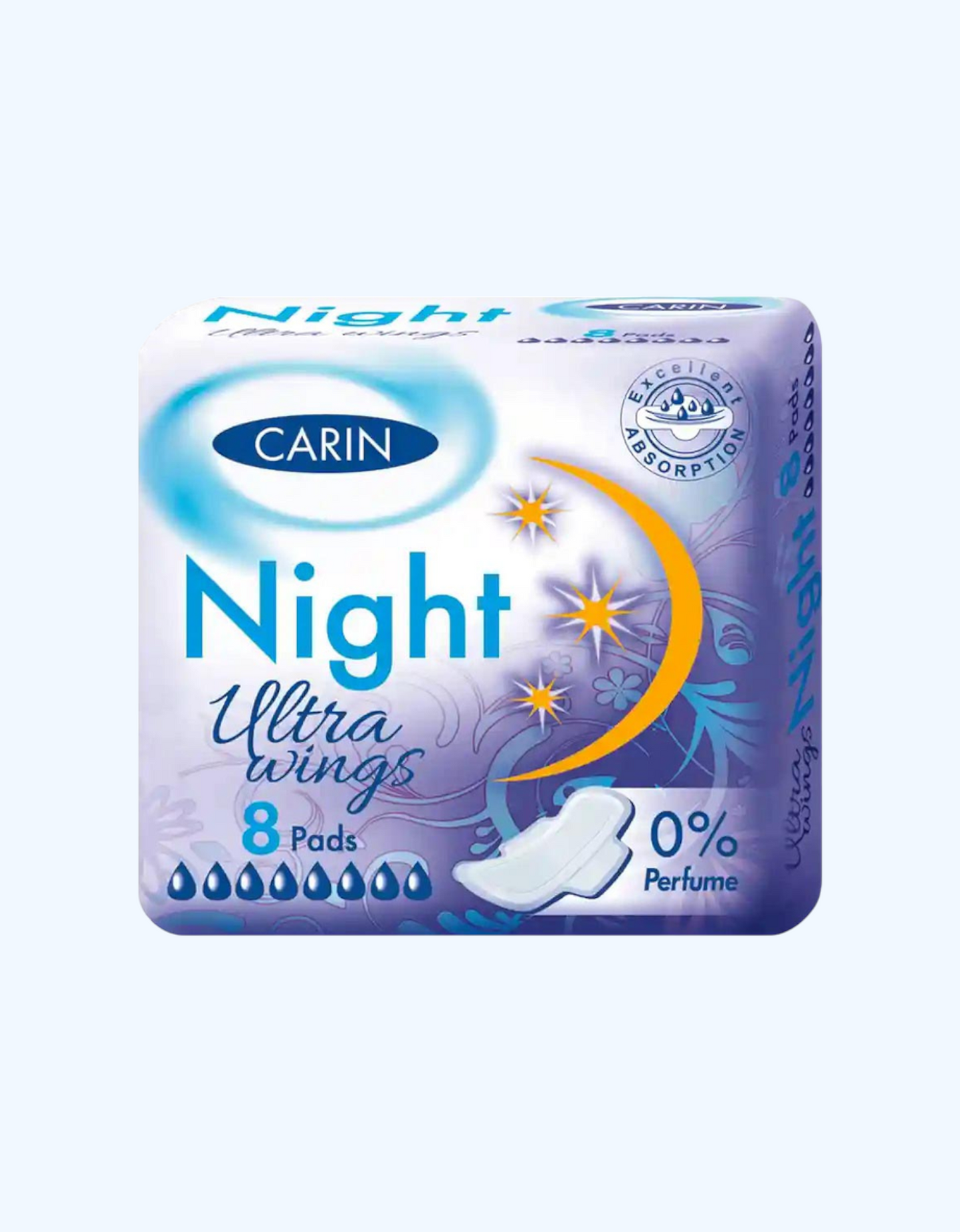 Carin Прокладки Night ultra, 8 капель, 8 шт