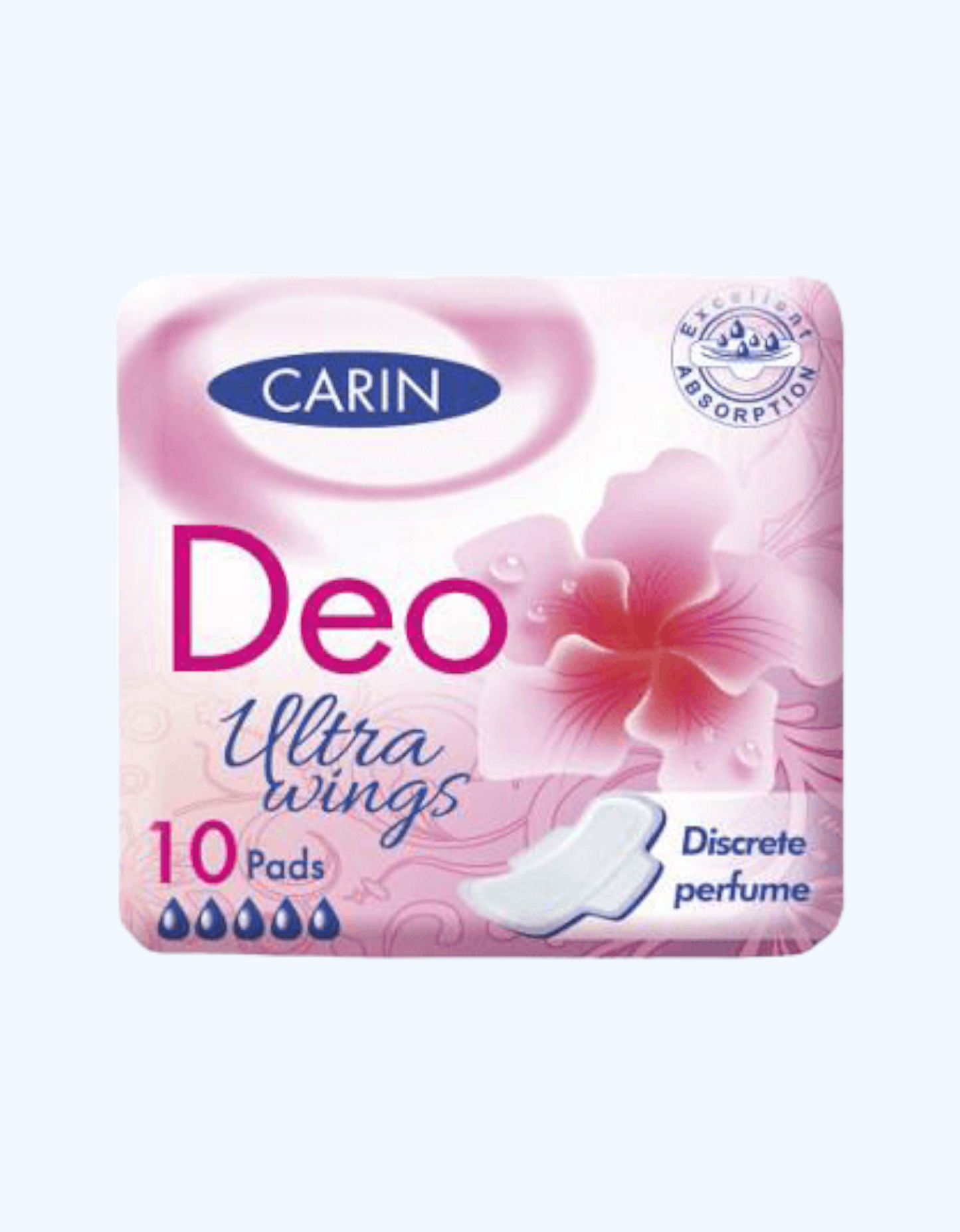 Carin Прокладки Ultra Wings Deo, 5 капель, 10 шт