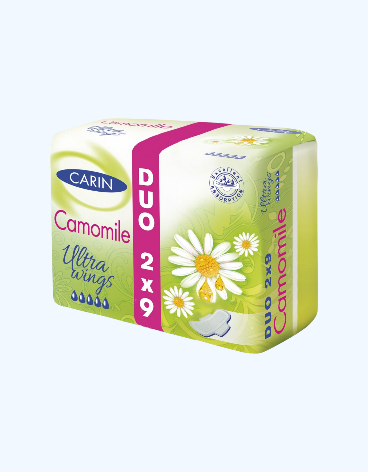 Carin Прокладки Camomile duo, 5 капель, 18 шт