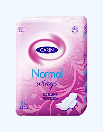 Carin Прокладки Normal wings, 4 капель, 18 шт