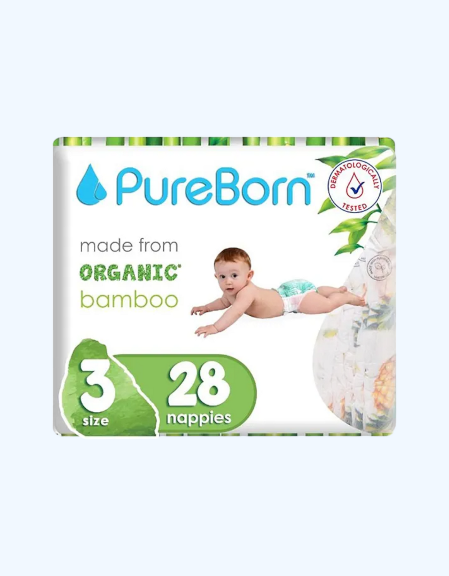 PureBorn 3 ta bambuk tagliklari, 5-8 kg, 28/56/112 dona