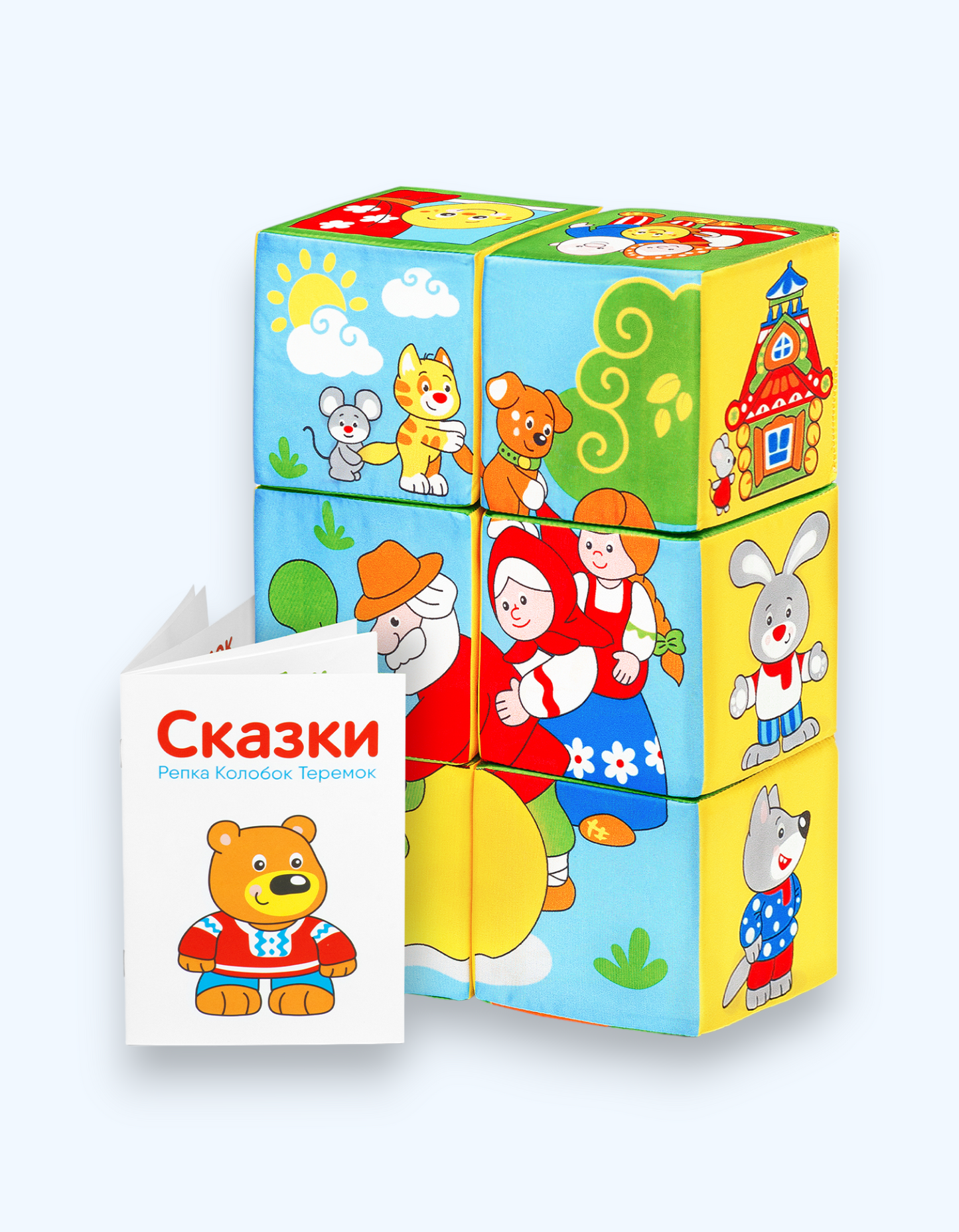 Мякиши Мягкие игрушки кубики, 1+ лет, 6 шт