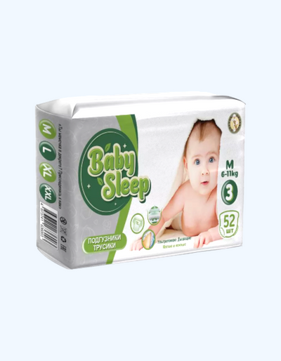 Baby Sleep 3 Подгузники-трусики, 6-11 кг, 52 шт